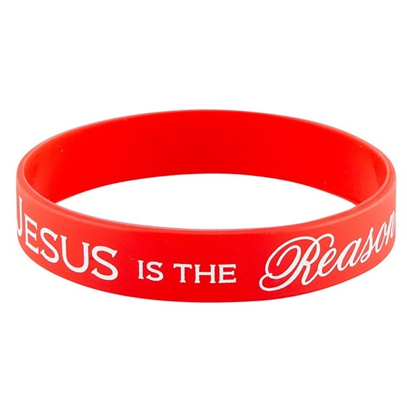 Jesus is the Reason for the Season 2 silicone bracelets 7” stretchable nwt - Picture 3 of 5